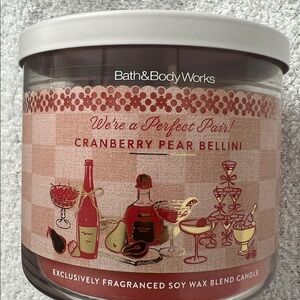 NWT 3 Wick Bath & Body Works Cranberry Pear Bellini